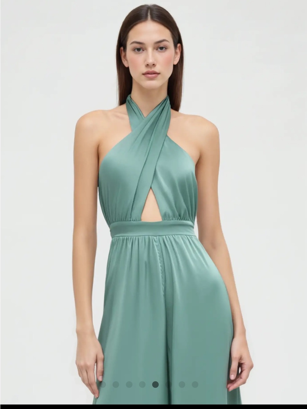 Halter Wrap Wide-Leg Jumpsuit